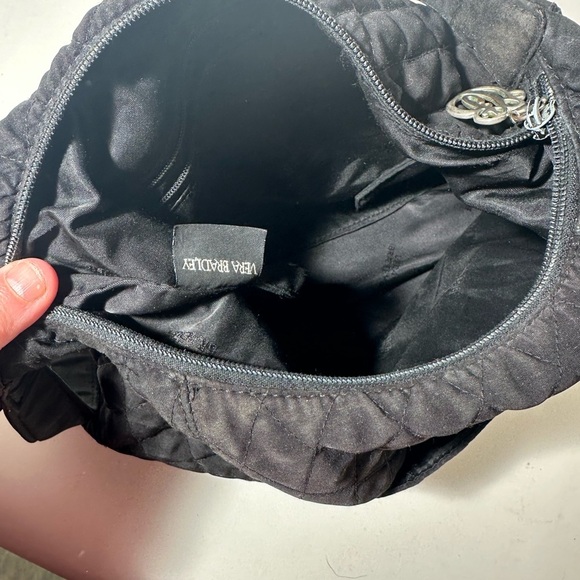 Vera Bradley Textured Black Crescent Shoulder Bag - Picture 6 of 6